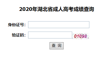 2020年湖北省襄樊市成人高考成績查詢入口