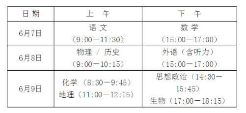 湖南2021高考時(shí)間是幾月幾號(hào)？