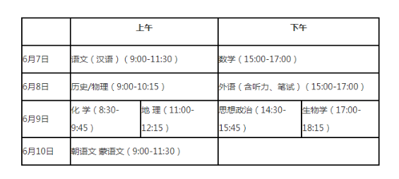 遼寧2021高考時間是幾月幾號？