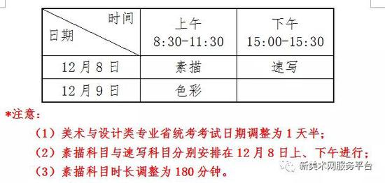 2019年吉林美術(shù)聯(lián)考時(shí)間：12月8-9日進(jìn)行