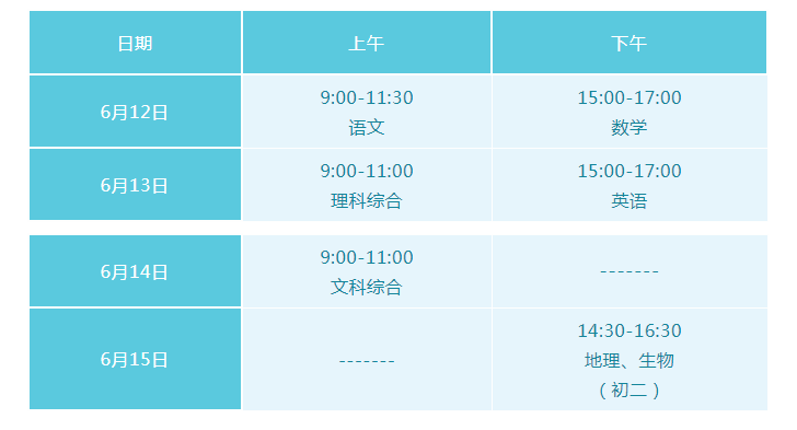 2021年四川眉山中考時間6月12-14日 全市報名18626人 共設(shè)6個考區(qū)