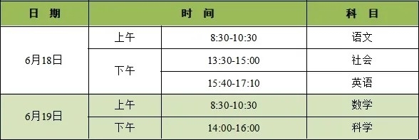 2021年浙江寧波中考時間6月18日、19日 全市共有119個考點 6.7萬余名