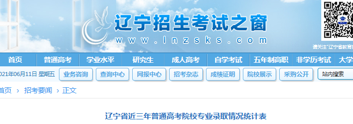 遼寧：近三年普通高考院校專業(yè)錄取情況統(tǒng)計表