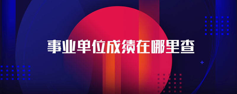 事業(yè)單位成績在哪里查