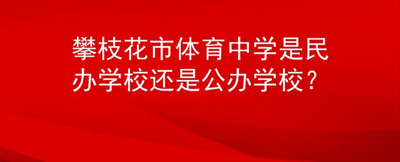 攀枝花市體育中學(xué)是民辦學(xué)校還是公辦學(xué)校？