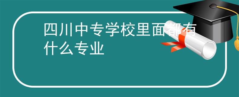 四川中專學(xué)校里面都有什么專業(yè)