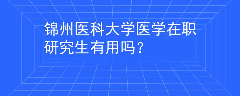 錦州醫(yī)科大學(xué)醫(yī)學(xué)在職研究生有用嗎？