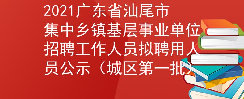 2021廣東省汕尾市集中鄉(xiāng)鎮(zhèn)基層事業(yè)單位招聘工作人員擬聘用人員公示（城區(qū)第一批）