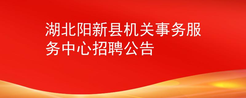 湖北陽新縣機關事務服務中心招聘公告