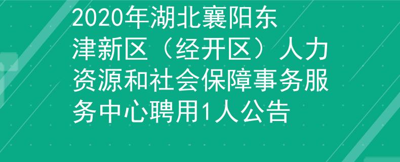 2020年湖北襄陽東津新區(qū)（經(jīng)開區(qū)）人力資源和社會(huì)保障事務(wù)服務(wù)中心聘用1人公告