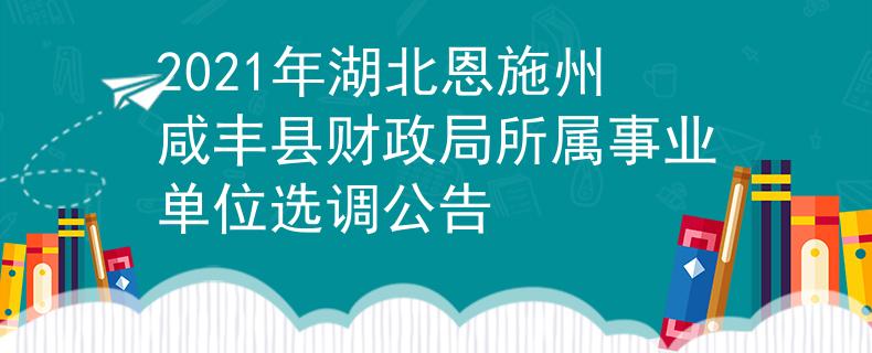 2021年湖北恩施州咸豐縣財(cái)政局所屬事業(yè)單位選調(diào)公告
