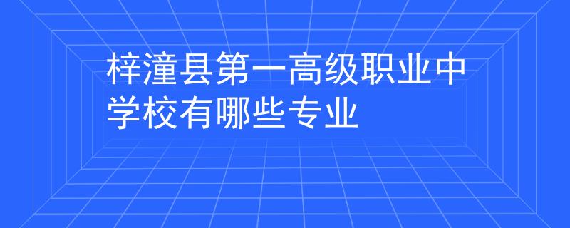 梓潼縣第一高級(jí)職業(yè)中學(xué)校有哪些專業(yè)