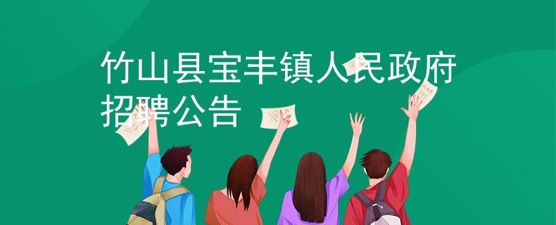 竹山縣寶豐鎮(zhèn)人民政府招聘公告
