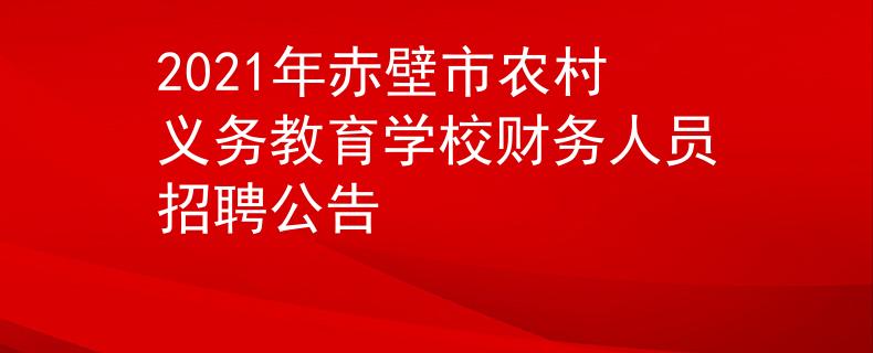 2021年赤壁市農(nóng)村義務(wù)教育學(xué)校財(cái)務(wù)人員招聘公告