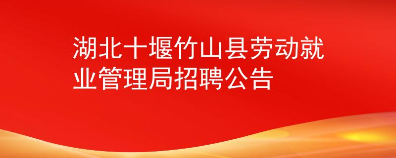 湖北十堰竹山縣勞動(dòng)就業(yè)管理局招聘公告