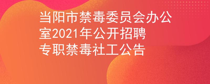 當(dāng)陽市禁毒委員會(huì)辦公室2021年公開招聘專職禁毒社工公告