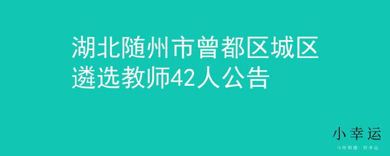 湖北隨州市曾都區(qū)城區(qū)遴選教師42人公告