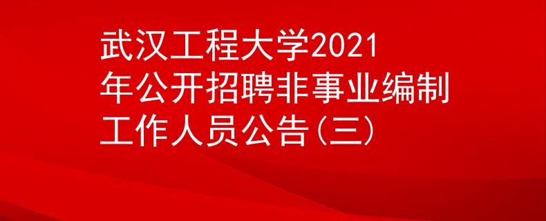 武漢工程大學(xué)2021年公開招聘非事業(yè)編制工作人員公告(三)