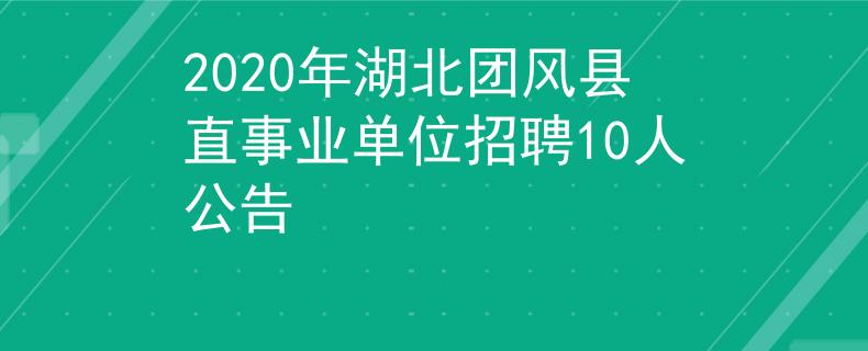 2020年湖北團風縣直事業(yè)單位招聘10人公告