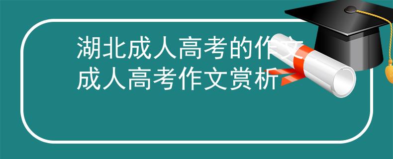 湖北成人高考的作文_成人高考作文賞析