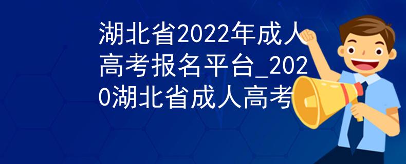 湖北省2022年成人高考報名平臺_2020湖北省成人高考