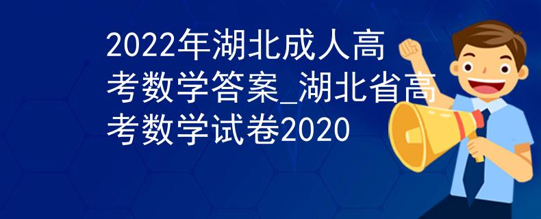 2022年湖北成人高考數(shù)學(xué)答案_湖北省高考數(shù)學(xué)試卷2020