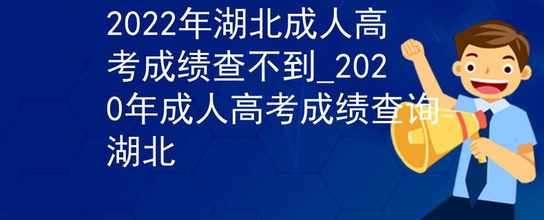 2022年湖北成人高考成績查不到_2020年成人高考成績查詢湖北