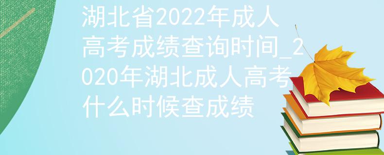湖北省2022年成人高考成績(jī)查詢時(shí)間_2020年湖北成人高考什么時(shí)候查成績(jī)