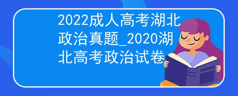 2022成人高考湖北政治真題_2020湖北高考政治試卷