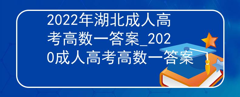 2022年湖北成人高考高數(shù)一答案_2020成人高考高數(shù)一答案