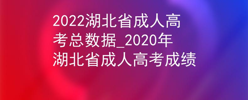 2022湖北省成人高考總數(shù)據(jù)_2020年湖北省成人高考成績