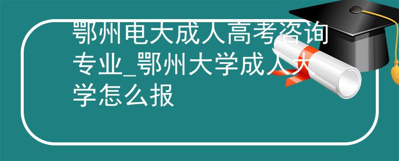 鄂州電大成人高考咨詢專業(yè)_鄂州大學(xué)成人大學(xué)怎么報(bào)