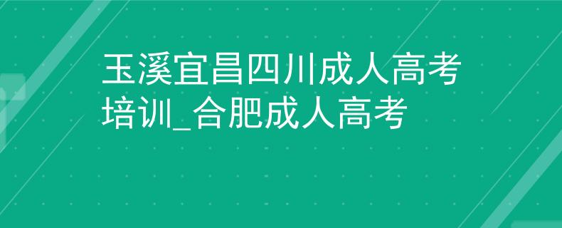 玉溪宜昌四川成人高考培訓(xùn)_合肥成人高考