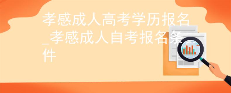孝感成人高考學(xué)歷報(bào)名_孝感成人自考報(bào)名條件