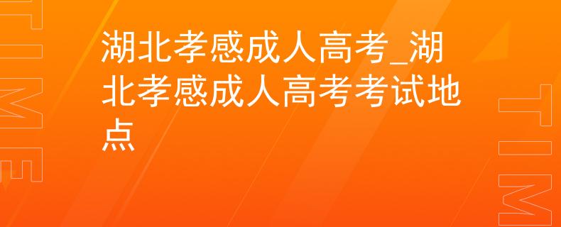 湖北孝感成人高考_湖北孝感成人高考考試地點