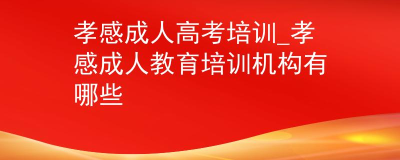 孝感成人高考培訓(xùn)_孝感成人教育培訓(xùn)機構(gòu)有哪些