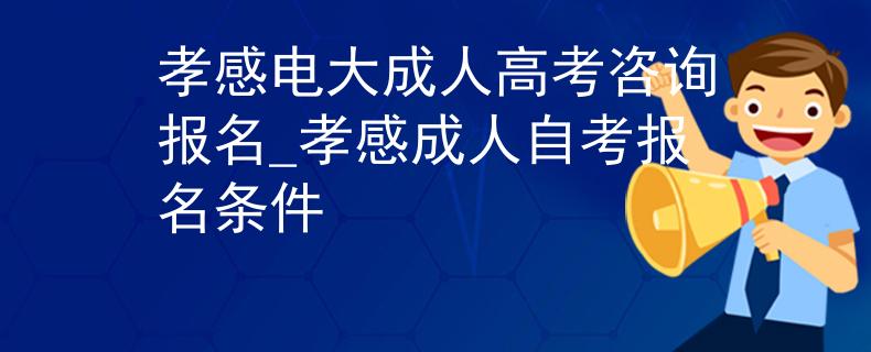 孝感電大成人高考咨詢報名_孝感成人自考報名條件