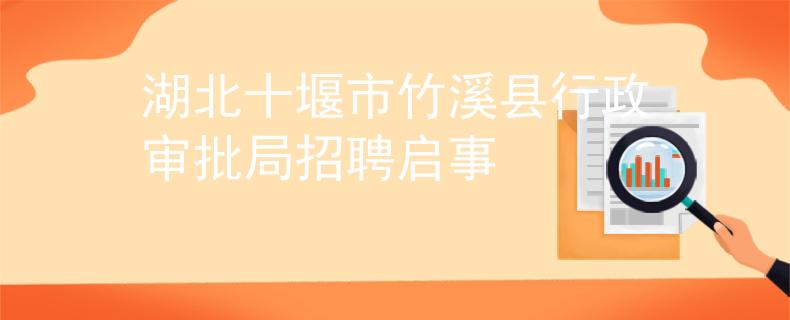 湖北十堰市竹溪縣行政審批局招聘啟事