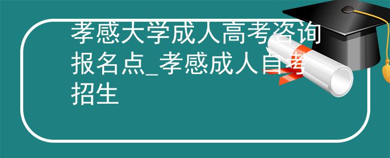 孝感大學(xué)成人高考咨詢(xún)報(bào)名點(diǎn)_孝感成人自考招生