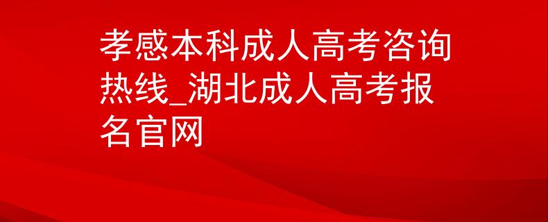 孝感本科成人高考咨詢熱線_湖北成人高考報(bào)名官網(wǎng)