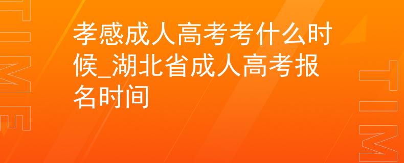 孝感成人高考考什么時候_湖北省成人高考報名時間