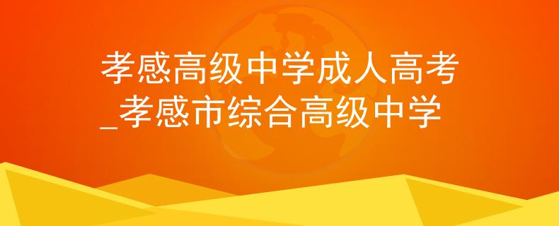 孝感高級(jí)中學(xué)成人高考_孝感市綜合高級(jí)中學(xué)