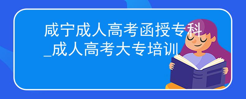 咸寧成人高考函授?？芲成人高考大專培訓(xùn)