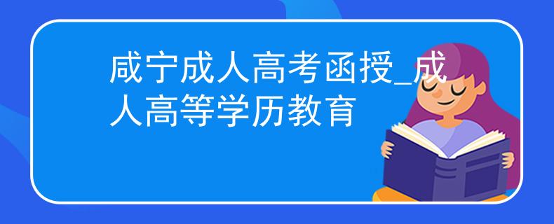咸寧成人高考函授_成人高等學(xué)歷教育