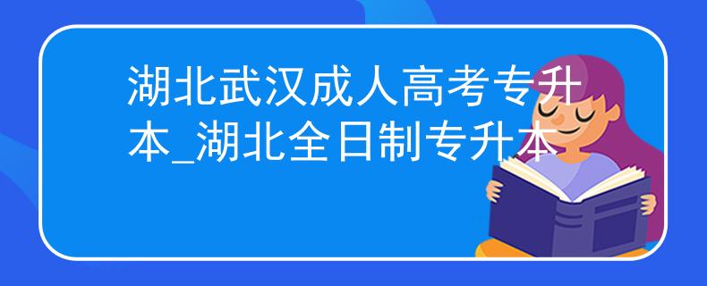 湖北武漢成人高考專升本_湖北全日制專升本