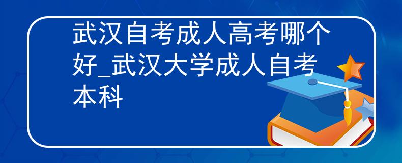 武漢自考成人高考哪個好_武漢大學成人自考本科