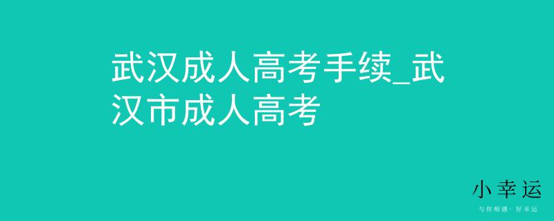 武漢成人高考手續(xù)_武漢市成人高考 武漢成人高考手續(xù)_武漢市成人高考