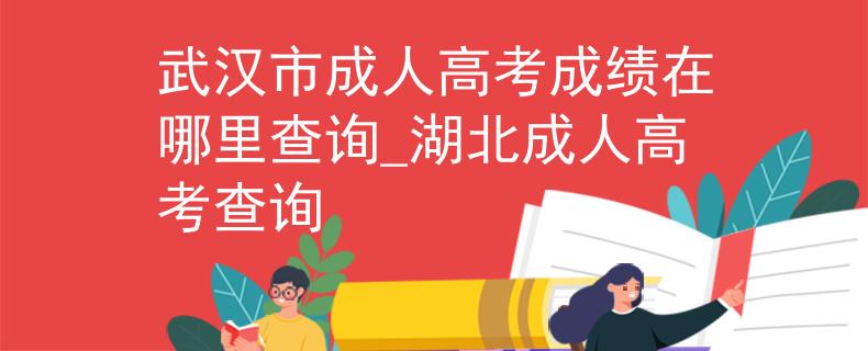 武漢市成人高考成績在哪里查詢_湖北成人高考查詢
